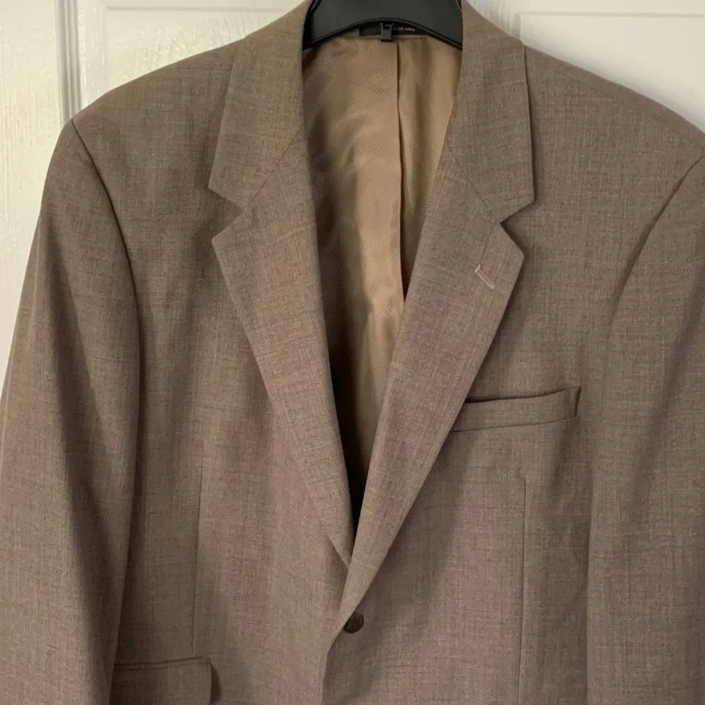 EUC Vintage Hunt Valley Tan Sports‎ Coat Jacket Blazer Size 48R